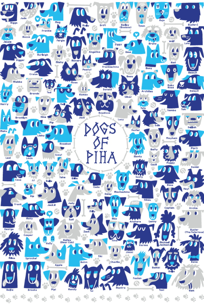 Dogs of Piha, New Zealand