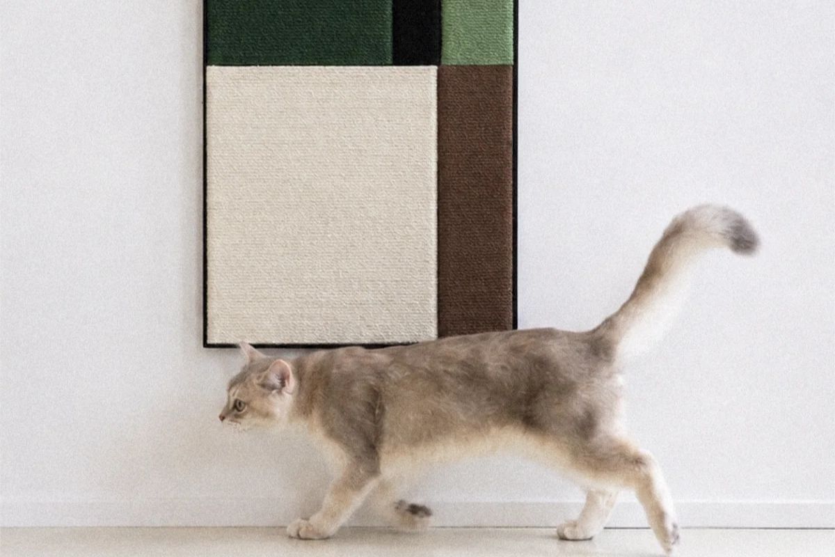Wall-mounted cat scratching panel by Otiora – Pacato