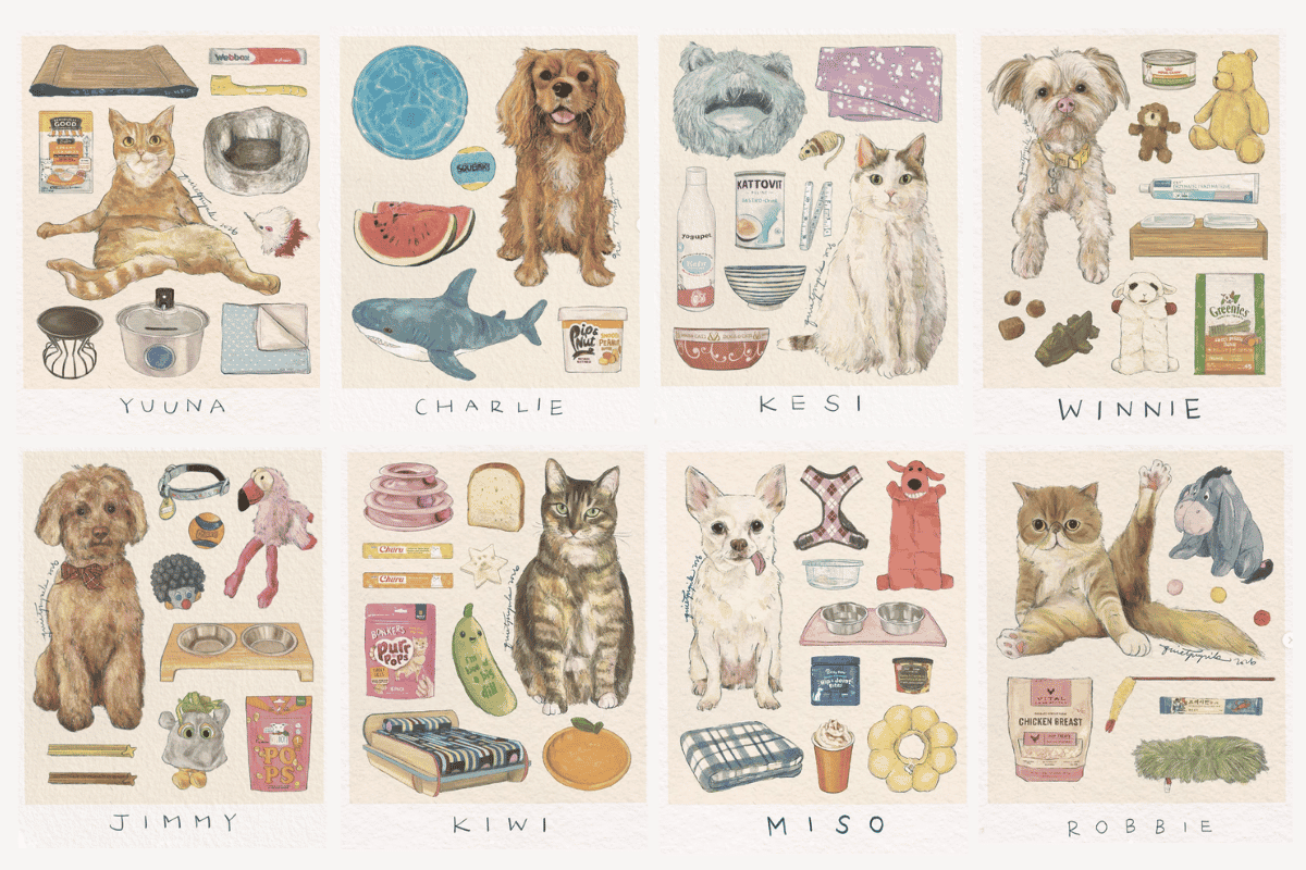 Quipils Custom Pet Portraits for Cats and Dogs